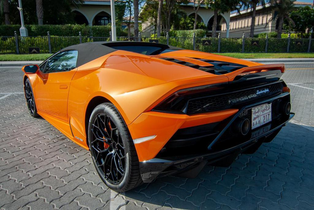 Lamborghini Huracan Spyder Evo ( Orange ) Turbo Plus Car Rental